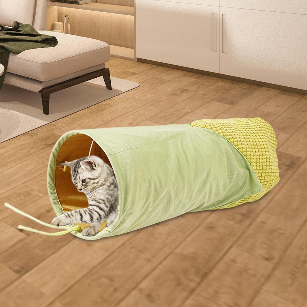 Foldable Tunnel Cat Toy Play Center Playground Collapsible Play Toys Interactive Toy for Rabbit Hamster Kitten Bunny Indoor Cats