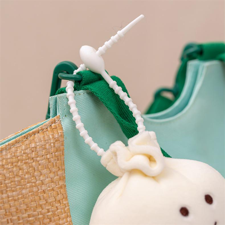 Cute Dumpling Plush Keychain for Women - Small Bun Bag Charm