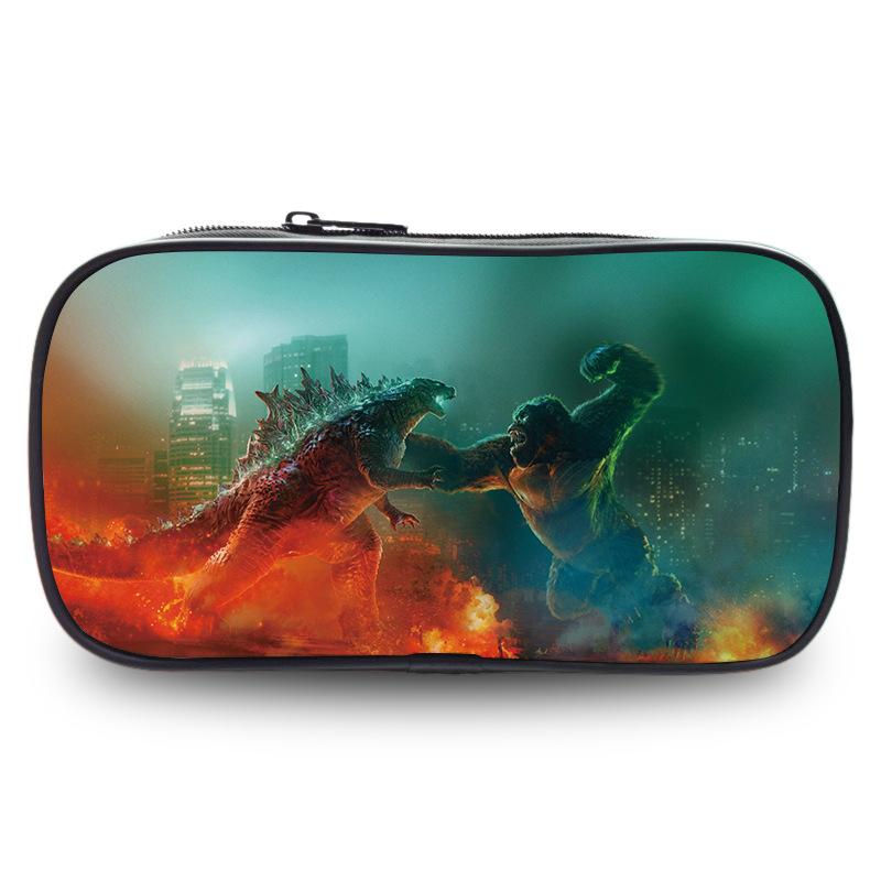 Godzilla Wars King Kong Pencil Case Stationery Case Pencil Case Student Office Pencil Bag Student Pencil Bag Stationery Storage Bag