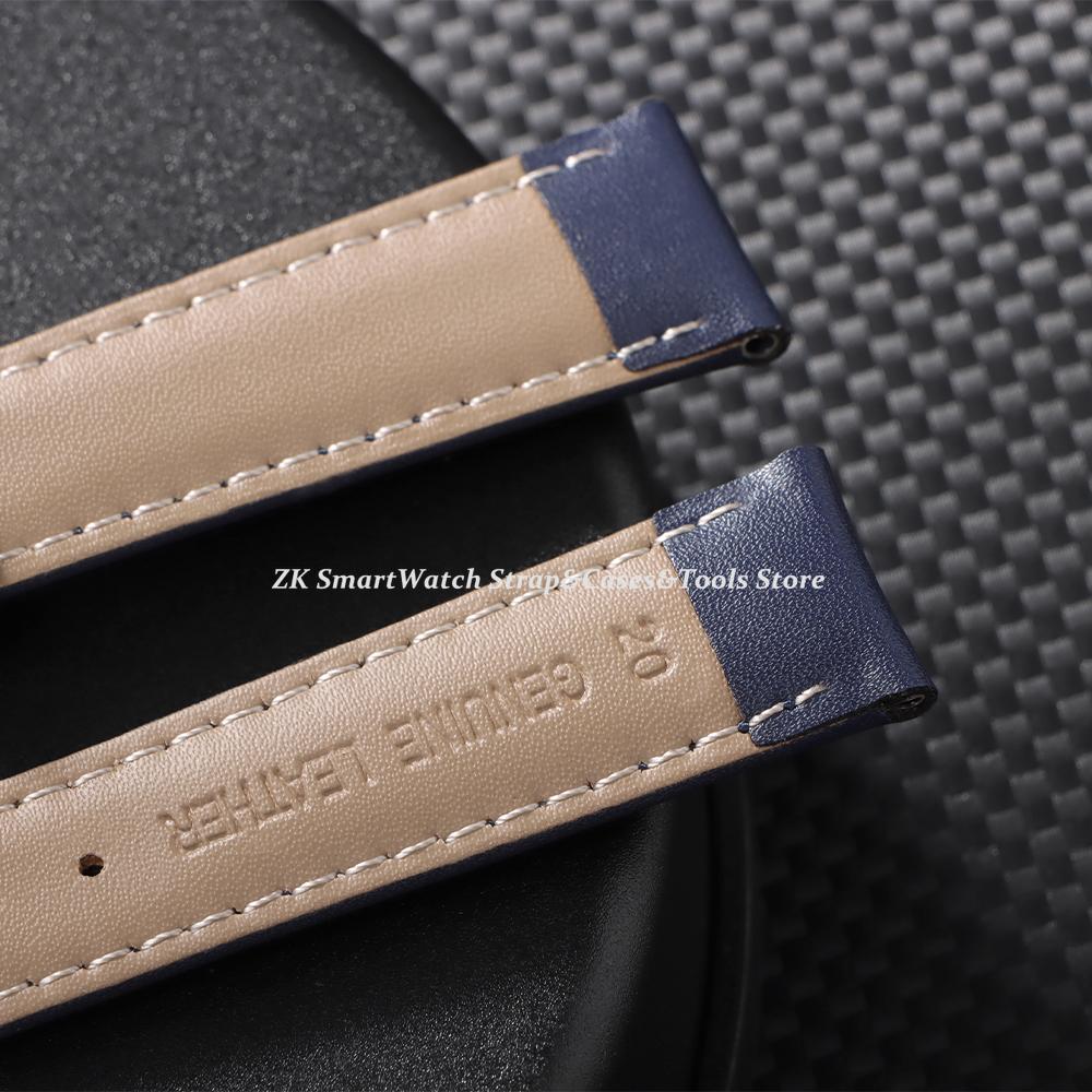 Vintage Leather Watch Strap 18mm 20mm 22mm Universal Bracelet Business Green White Blue Watchband for Men Women Belt Accessories