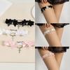 1 Piece Role Playing Leg Ring Punk Lace Butterfly Knot Cat Shaped Bell Thigh Ring Women's Fashion Jewelry Accessory Leg Garter
