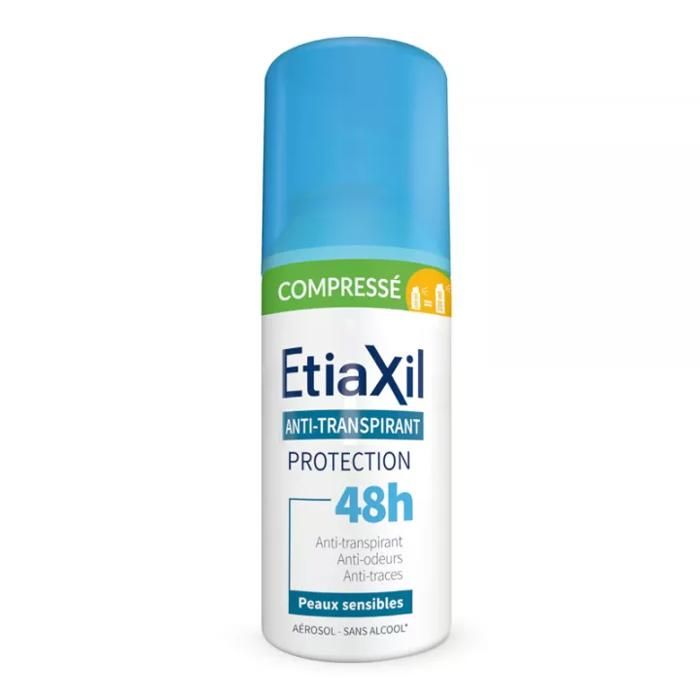 Etiaxil Anti-Transpirant Protection 48h Compressé Peaux Sensibles 2 x 100 ml