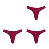 3PCS Women's Sexy Panties G-String Fashion Underwear Breathable Thongs Ladies Intimates Lingerie Thong Low Waist Briefs