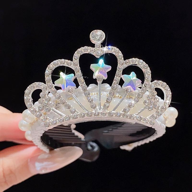 Crown Headdress Children's Summer Ball Head Artifact Twist Clip Girls Hair Accessories Ponytail Buckle Baby Hairpin