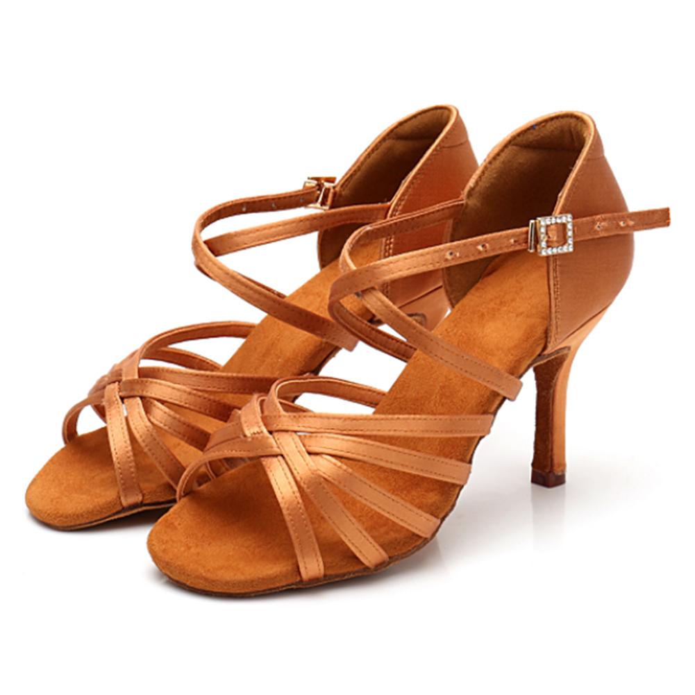 Scarpe da ballo latino per ragazze da donna Scarpe da ballo da sala da 8,5 cm Scarpe da ballo da tango da donna