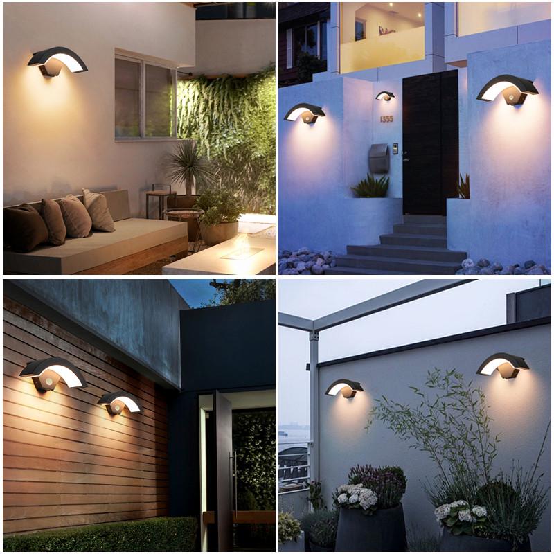 Waterproof Outdoor LED Wall Light for Courtyard, Balcony, Staircase, and Corridor - Super Bright with Induction Technology