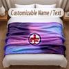Fiorentina FC Printed Flannel Blanket Custom Name Text Soft Warm Throw For Bedroom Holiday Gift
