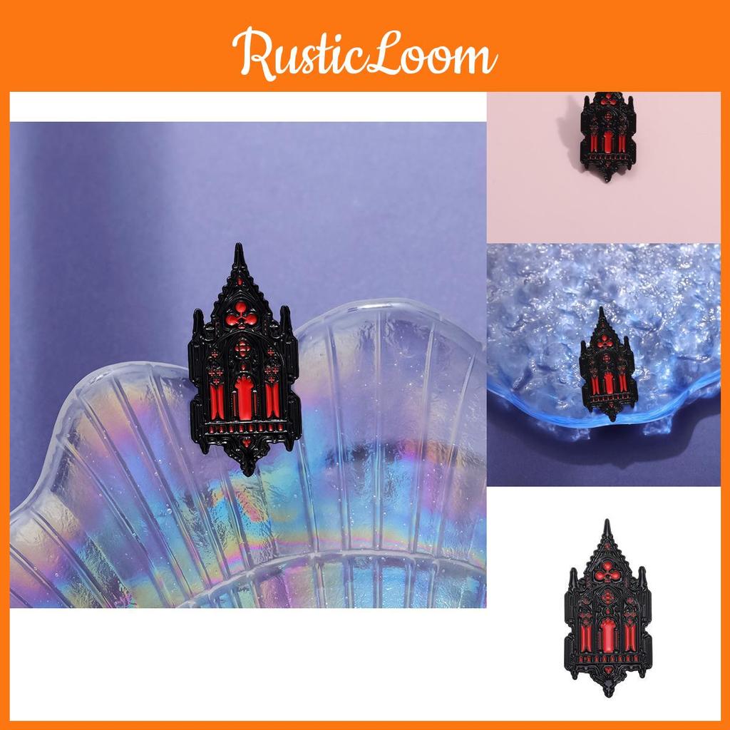 Artistic Cartoon Gothic Church Brooch In Alloy For Fashionable Clothing And Bag Decor