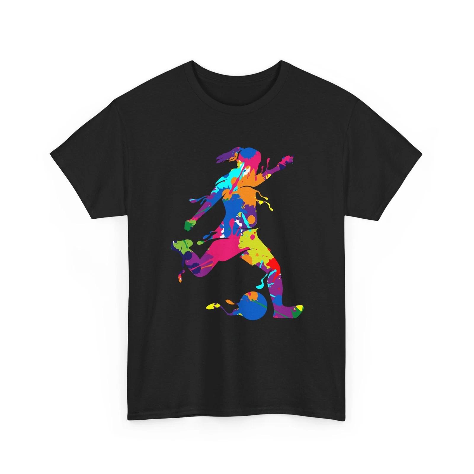 Soccer Player Colorful Shirt, Soccer Sports Lovers Women Mom T shirt 4XL
