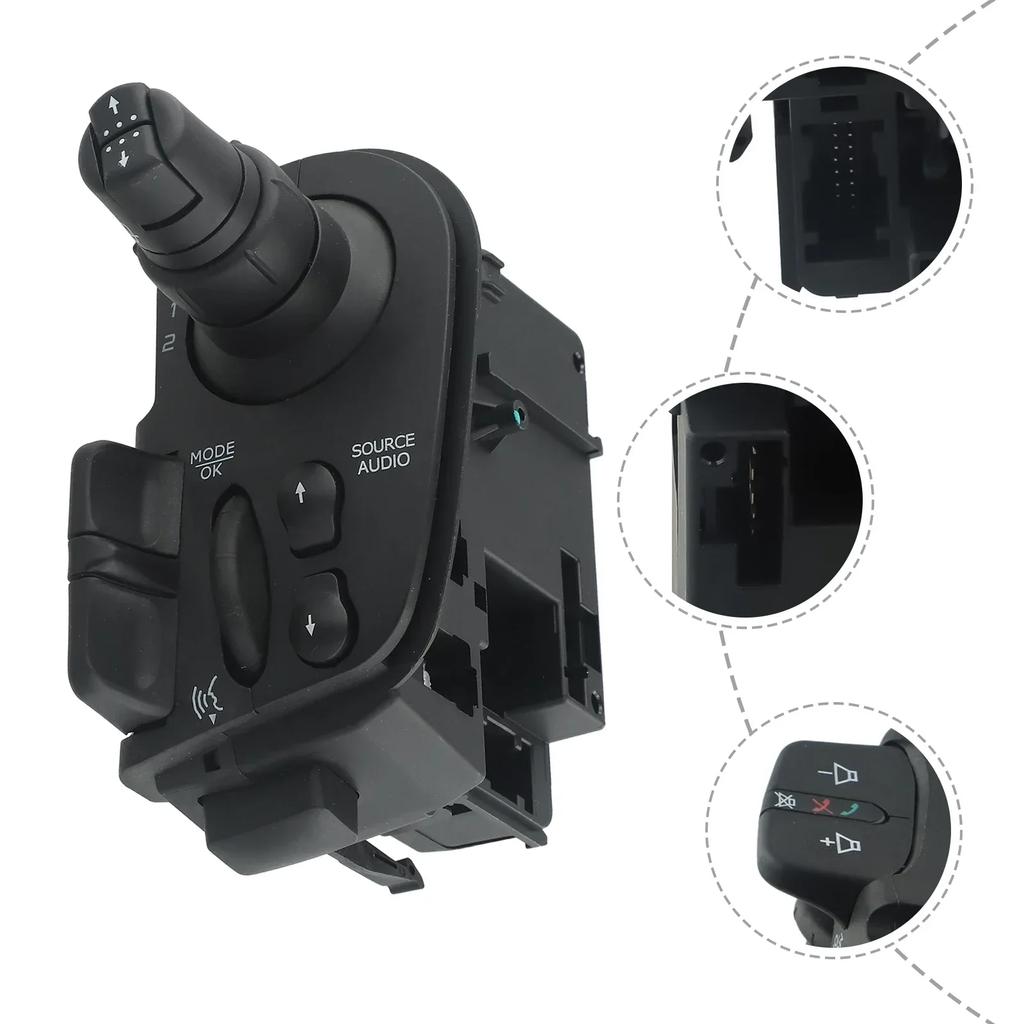 Wiper Switch For Clio For MK3 For Kangoo Windscreen Wiper Switches Stalk Steering 8201359195 ABS Black Relay