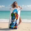 1pc Tayo The Little Bus2 Beach Towel, Comfortable and Thick, and Swimming/Bath/Picnic/Camping Towel, Suitable for Seaside Beaches