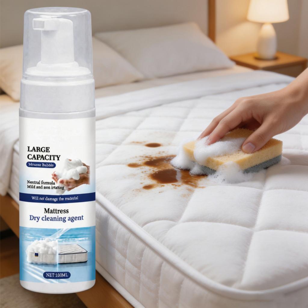 Matras Stoomreiniger 100ml Schuimreiniger Neutrale Formule Mild Niet-Irriterend Geschikt voor Stoffen Bekleding en Beddengoed Oppervlakken