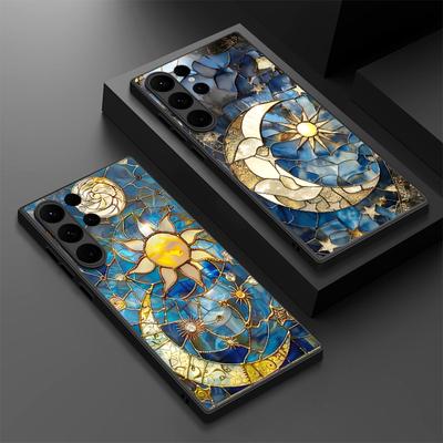 TPU Magnetic Phone Case For Samsung Galaxy S26 S25 S24 S23 S22 Ultra Plus S25 S24 S23 S21 FE Creative Moon Pattern PC Back Cover