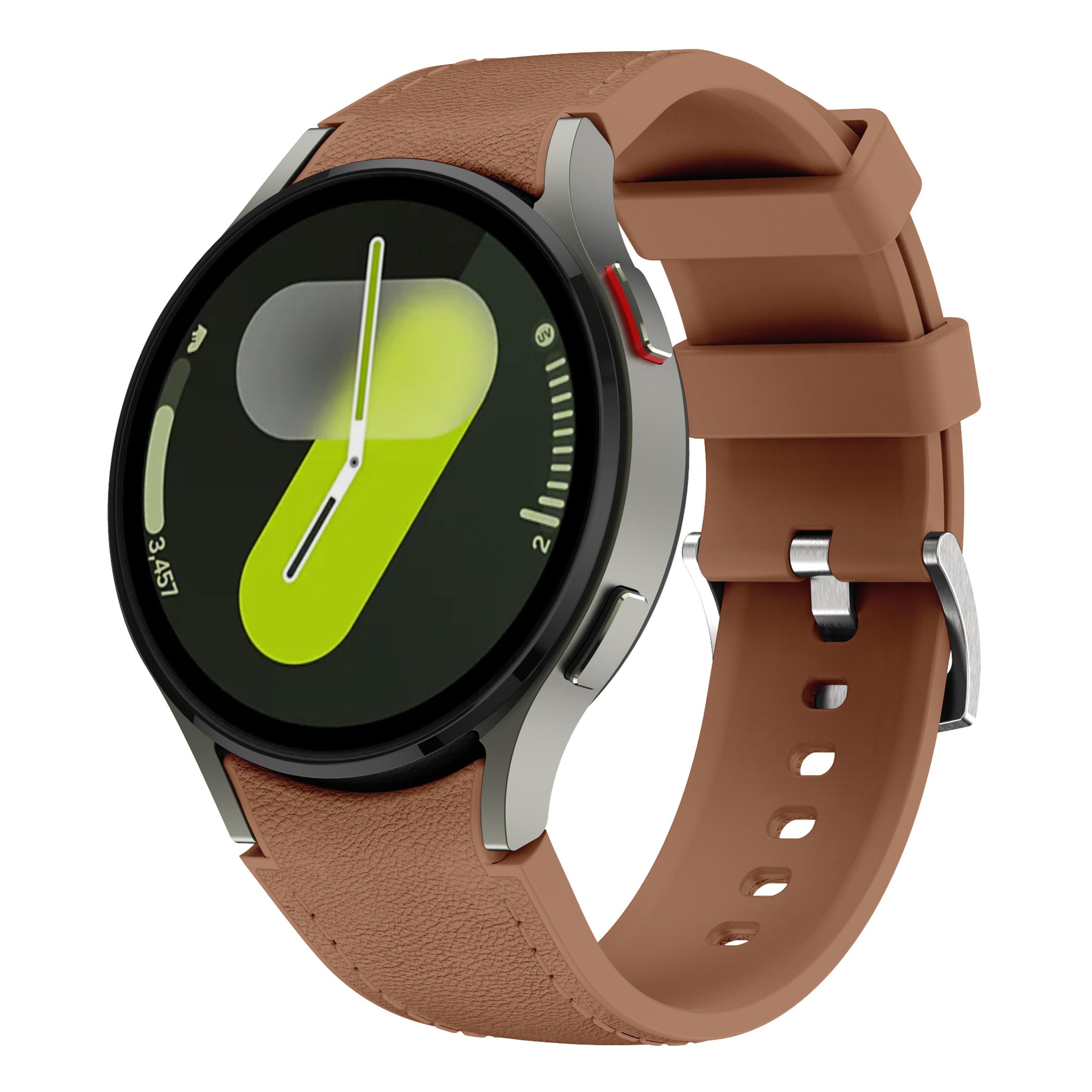 

Кожаный ремешок для Samsung Galaxy Watch 7 6 5 40 мм 44 мм 43 мм 47 мм Браслет без зазоров для Galaxy Watch FE 5Pro 45 мм 7 6 5 4 40mm 44mm