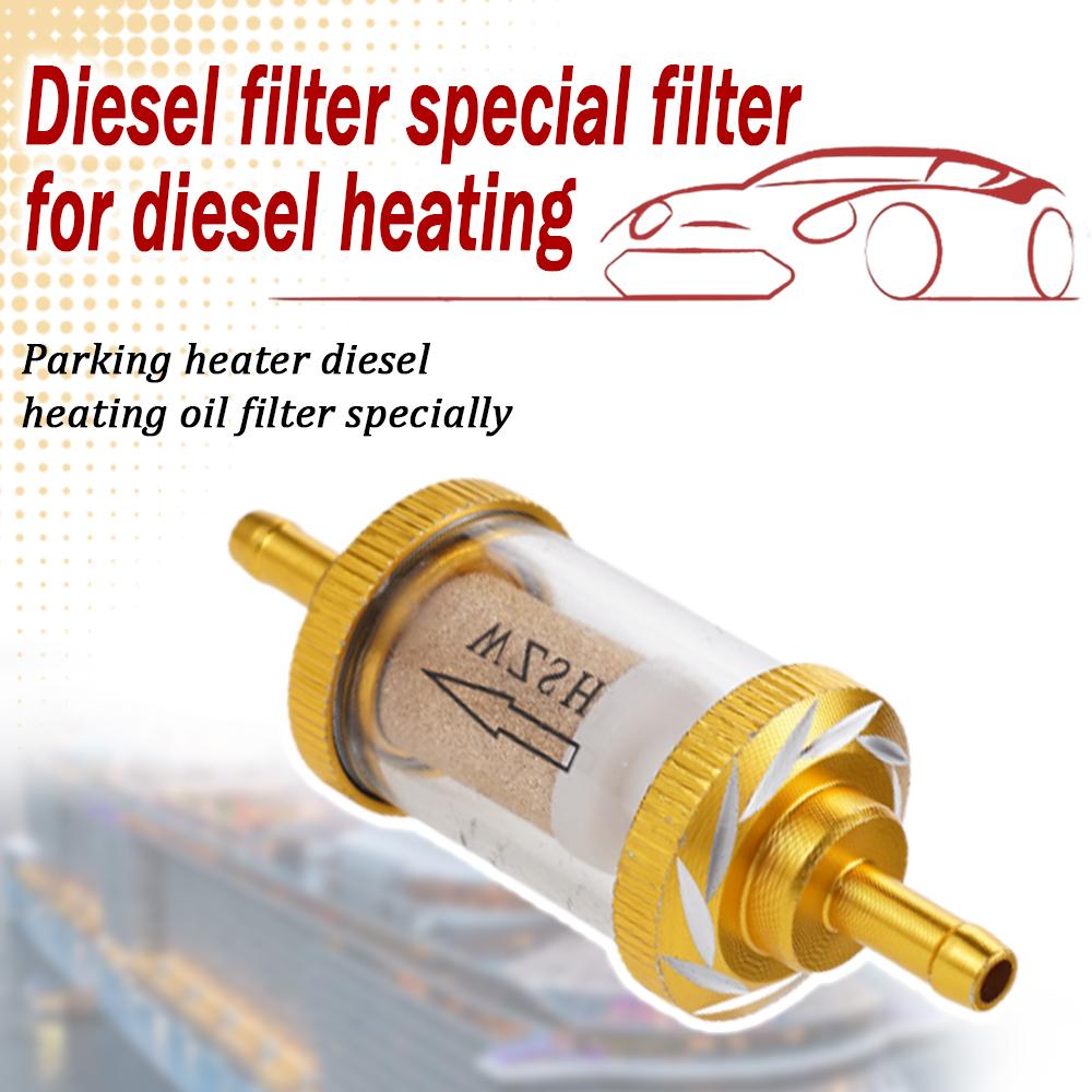 Universal Aluminum Alloy Sheel Copper Core Oil Filter Fit Diesel Heating Oil Filter Element For ATV Bike Scooter Copper Parts