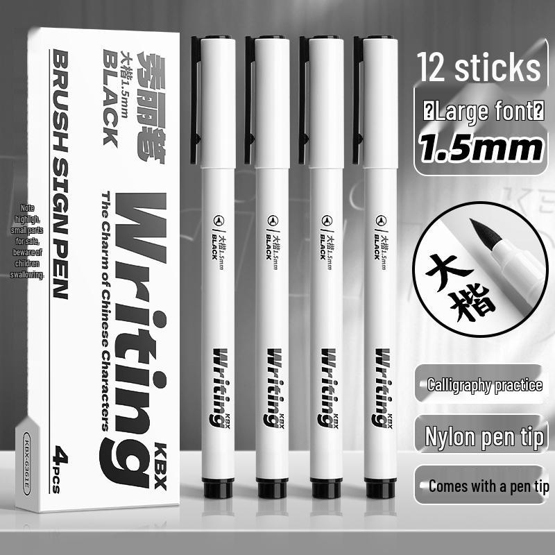 Elegant Calligraphy Brush Pen - Student & Adult Beginner, Fountain Pen Style with Soft Tip for Regular Script