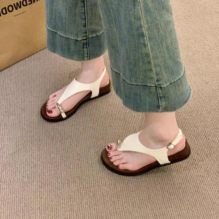 French high-end platform sandals women's 2025 new summer wear heightening fairy wind cover toe Roman shoes