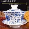 Jingdezhen-blue and white ceramic bowl, large gaiwan, eight treasure tea bowl, household cover