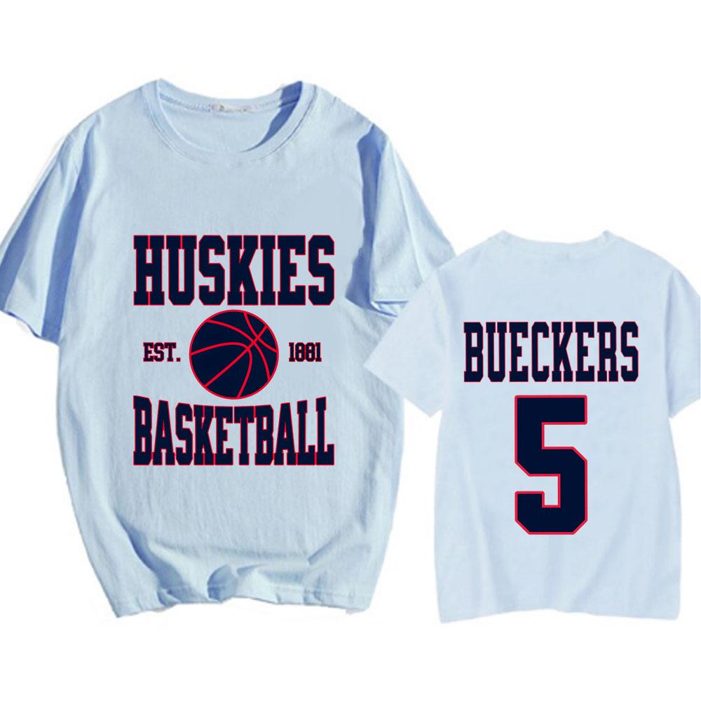 Paige Bueckers Number 5 T-shirts Double Side Graphic Printing Tee-shirt Short Sleeve Cotton Comfortable Tshirts Men/Women Tees