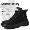 Vinterarbetsskor för män: Anti-kross, punkteringsskyddande, varma, bekväma, fritidsskyddsskor