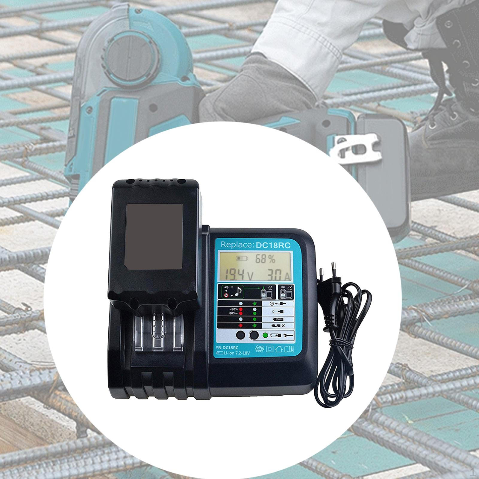 

Зарядное устройство для аккумулятора 18 В Прочное Простое в использовании с индикатором для BL1860B BL1415 BL1830