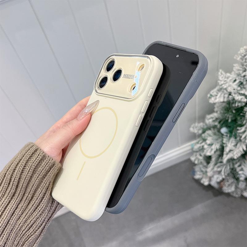 iPhone 16 Pro Magnetic Case with Integrated Lens Film, Drop Protection, and Wireless Charging Compatibility