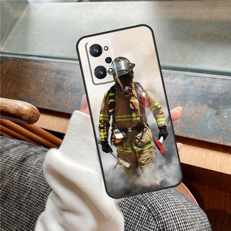 Firefighter Heroes Fireman Case For Realme 11 12 13 14 Pro Plus C53 C55 C51 C25 C63 C61 C65 C67 C71 C75 GT6 GT7 15 Pro