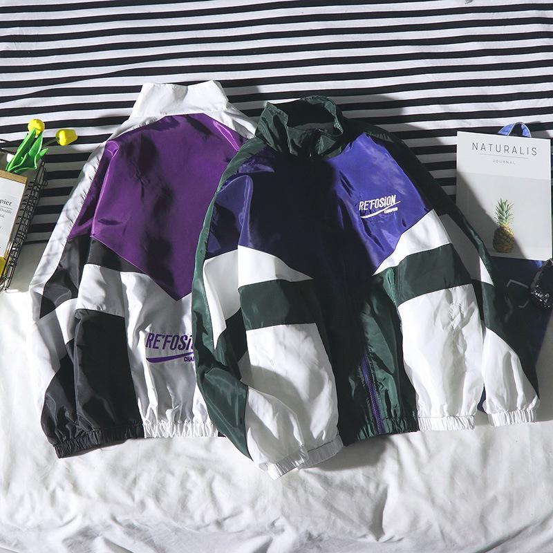 Pánská hiphopová bunda pro páry na podzim 2018 - korejský styl