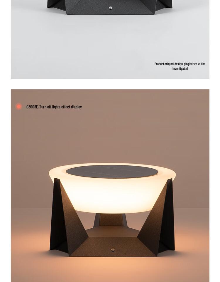 Waterproof Outdoor Solar Pillar Light for Walls, Gates, and Courtyards