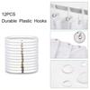 Flower and Butterfly Pattern Bathing Curtain  Bathroom Shower Curtain Waterproof With 12 Hooks Home Deco