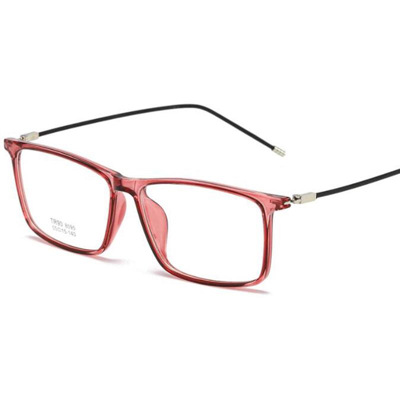 Finished Myopia Glasses TR90 Frames Ultra Light Square Eyewear Prescription Diopters -1.5 To -6.0 For Women Men