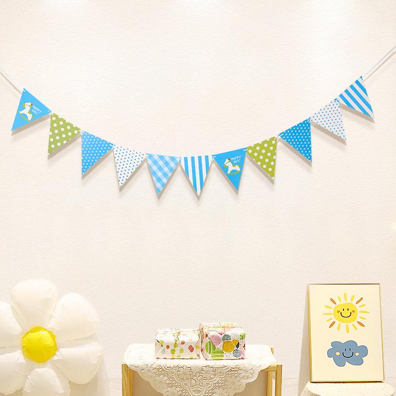 Banner zum ersten Geburtstag des Babys: Kinderwimpelkette für die Kindergarten-Dekoration