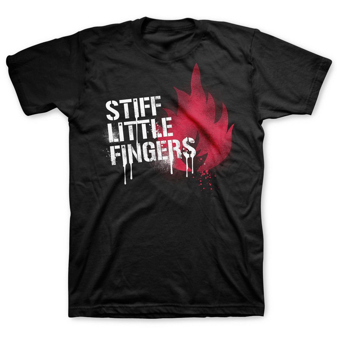 Stiff Little Fingers Graffiti TShirt Summer Unisexs and Womens Loose and Breathable Tshirt Top S