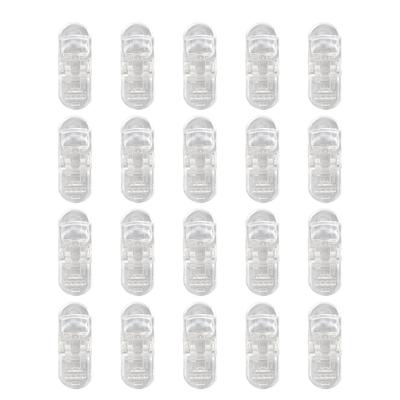20pcs Hearing Aid Lanyard Clip ABS Portable Transparent Clip Accessory for Hearing Aid Clip Holder