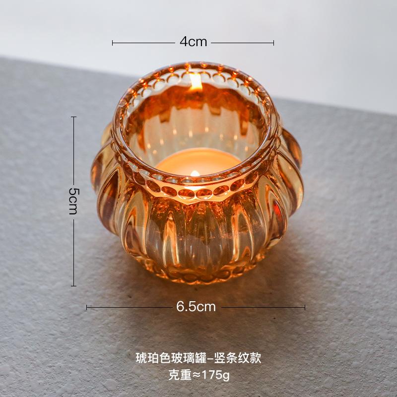 Sferyczny Szklany Kryształowy Świecznik Przezroczysta Tekstura Niełatwo Razi Ręce Bar Kolacja przy Świecach Dekoracje Domowe Ozdoby