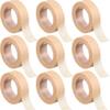 9 Rolls Beige Tape Flexible Skin Tape Breathable Nose Tape Self Adhesive Gauze Tape for Wound Injuries Swelling Sports