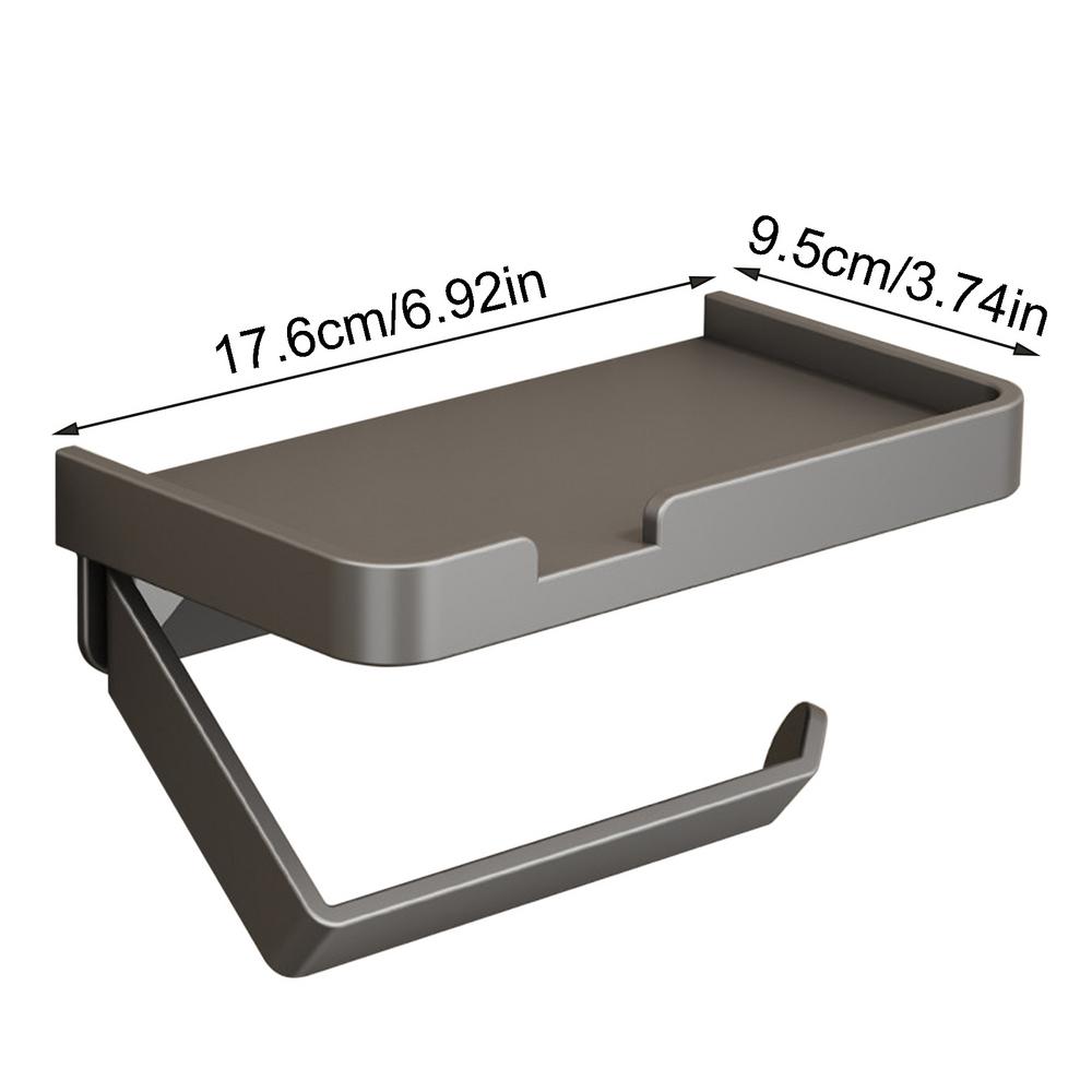 

Держатель для бумажных полотенец с полкой, держатель для бумажных полотенец, органайзер, настенный держатель для кухонной бумаги, подставка для рулонов бумажных полотенец, корзина серый