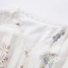 Women's French Style Floral Linen Blend Midi Dress
