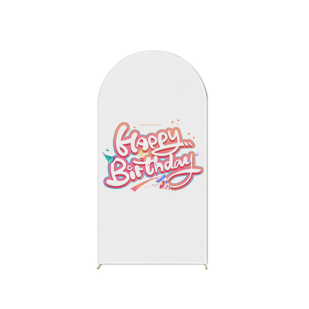 Birthday Party U-Shaped Elastic Arch Cover for Decorative Photography Scenes