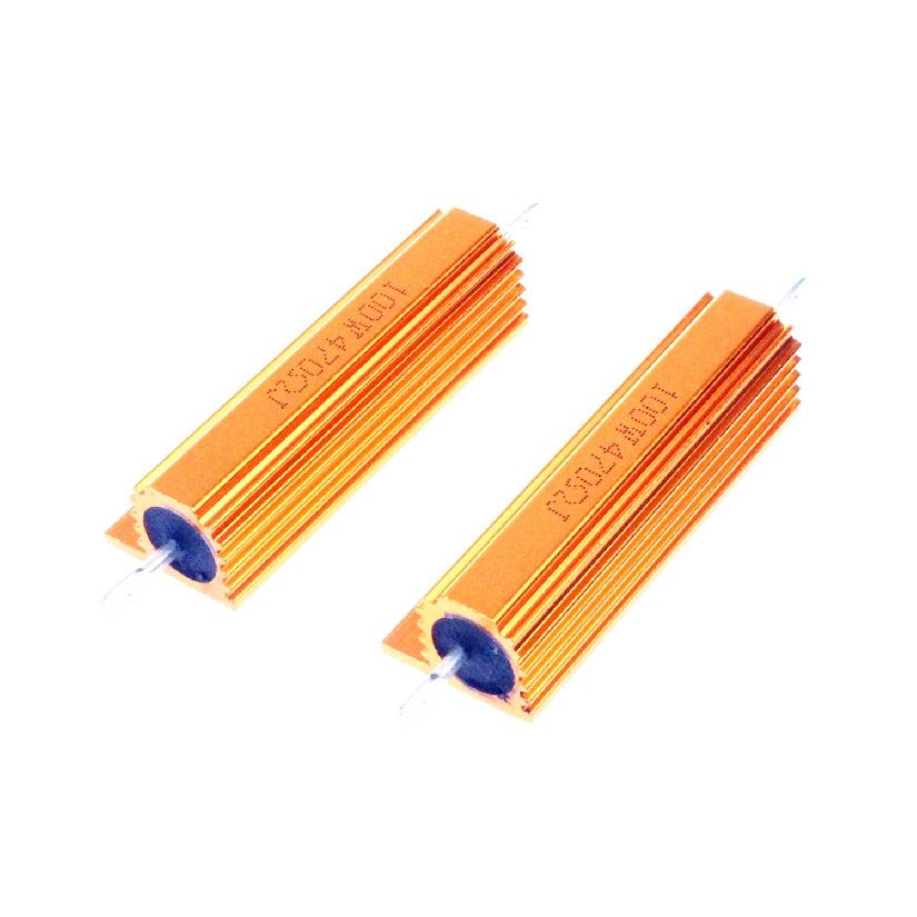 100 Watt 470 Ohm 5% Electronic Aluminium Shell Resistors Gold Metal Resistor (Pack of 2)