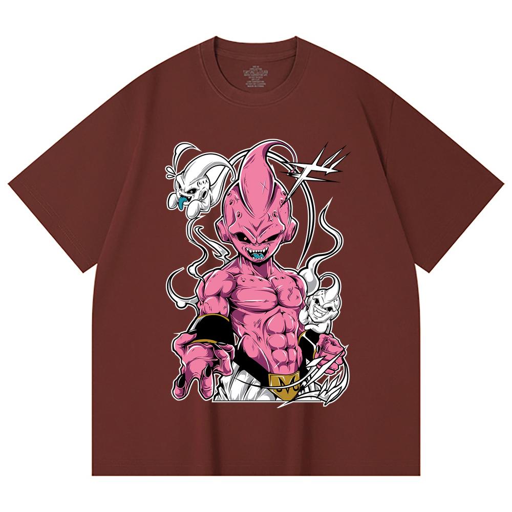 230 Gsm 100% Cotton Dragon Ball V12 Majin Buu Print Unisex Heavy Cotton T Shirt