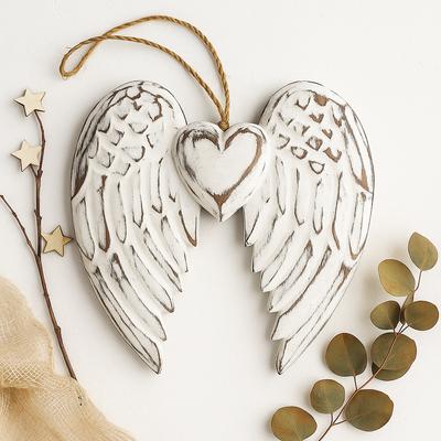 Double Angel Wing Heart Ornament - 24cm