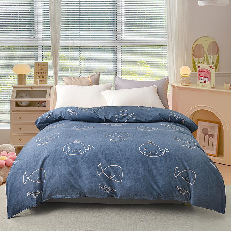 Luxury Floral Patterns Comforter Cover 1Pc Quilt Cover Skin-friendly Breathable Soft Duvet Cover with Zipper Queen Size Bedding