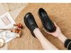 Women's Cowhide Flat Dancing Shoes - Round Toe, Low Heel, Breathable, Versatile, Casual, Comfortable.