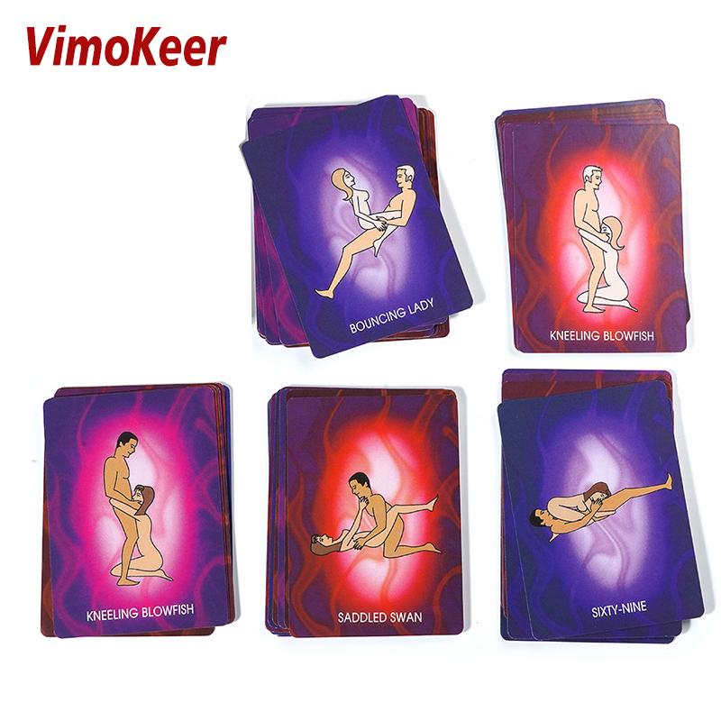 Vimokeer R-18 Sex Style Card Bedroom Command Toys for Couple Game Sex Naughty 52 Poses Card Gifts Adult Passion Sex Toys