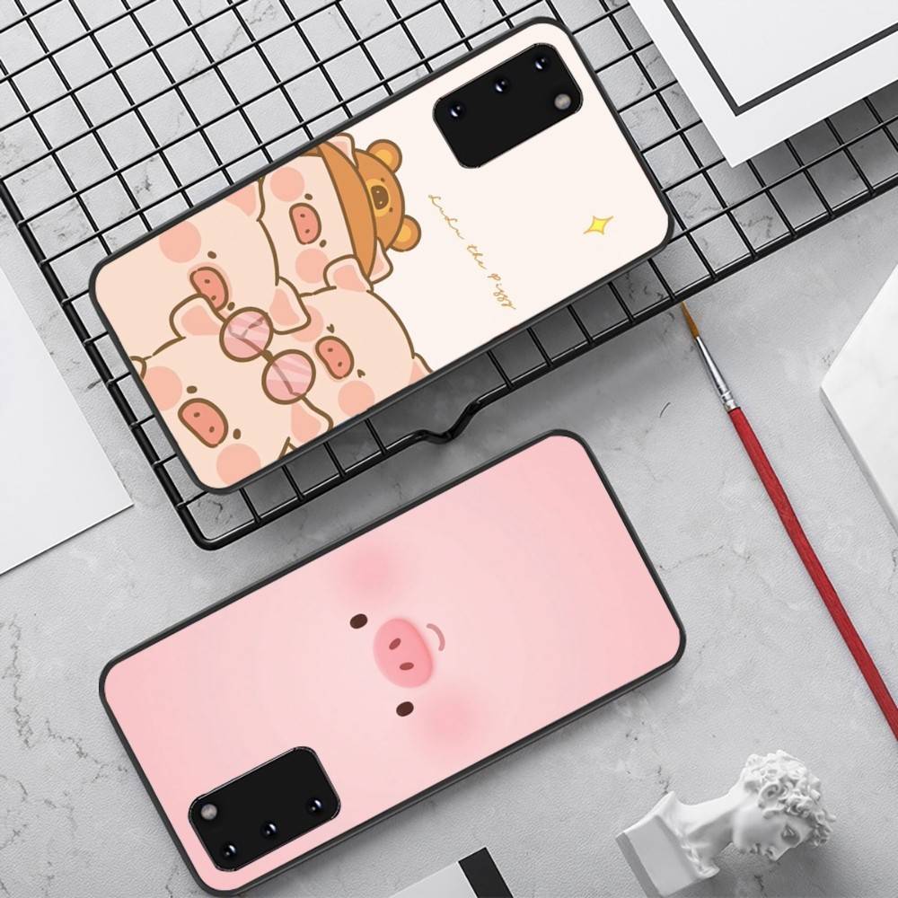 Cute Pig Cartoon L-lulu Phone Case For Samsung S 9 10 20 21 22 23 30 23 24 Plus Lite Ultra FE S10lite Funda