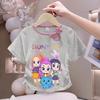 Children's Fairy Tale Witch Girls Group Bowtie Fashion Top - Summer Girls' Pure Cotton Short-Sleeved T-shirt