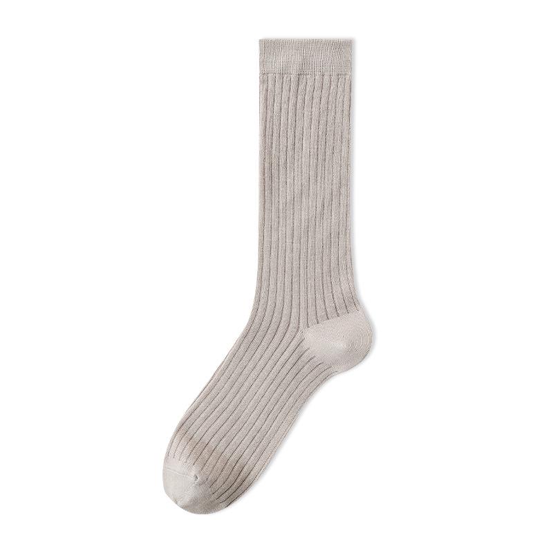 Acheng Women s Mid-Calf Cotton Mesh Socks - Breathable, Seamless, Versatile, Thin, and Layered for Spring/Summer. One Size серый