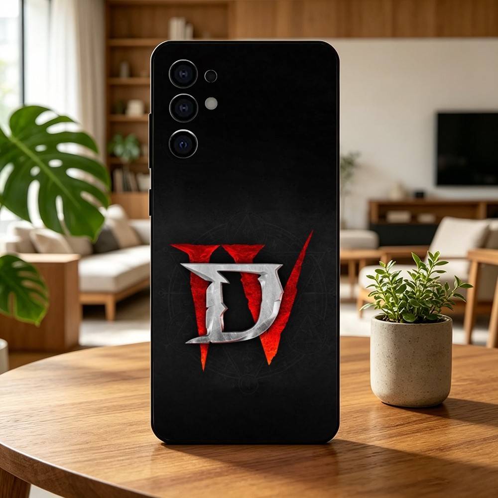 D-Diablo IV Game Phone Case For Samsung S25,S24,S21,S22,S23,S30,Ultra,S20,Plus,Fe,Soft Silicone Black Cover
