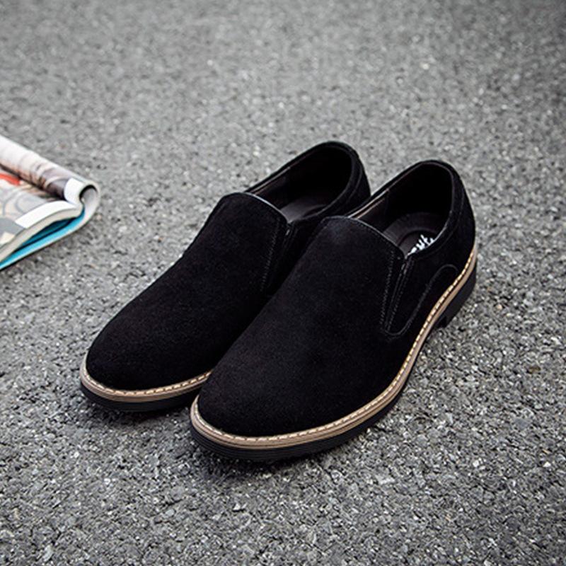 

Foreign trade 2025 men s shoes extra large size casual versatile leather shoes autumn one-pedal loafers driving 38 чёрный